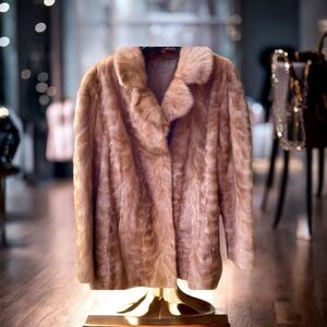 Classic Mink Fur Coat 48”Bust Old HollywoodGlamour